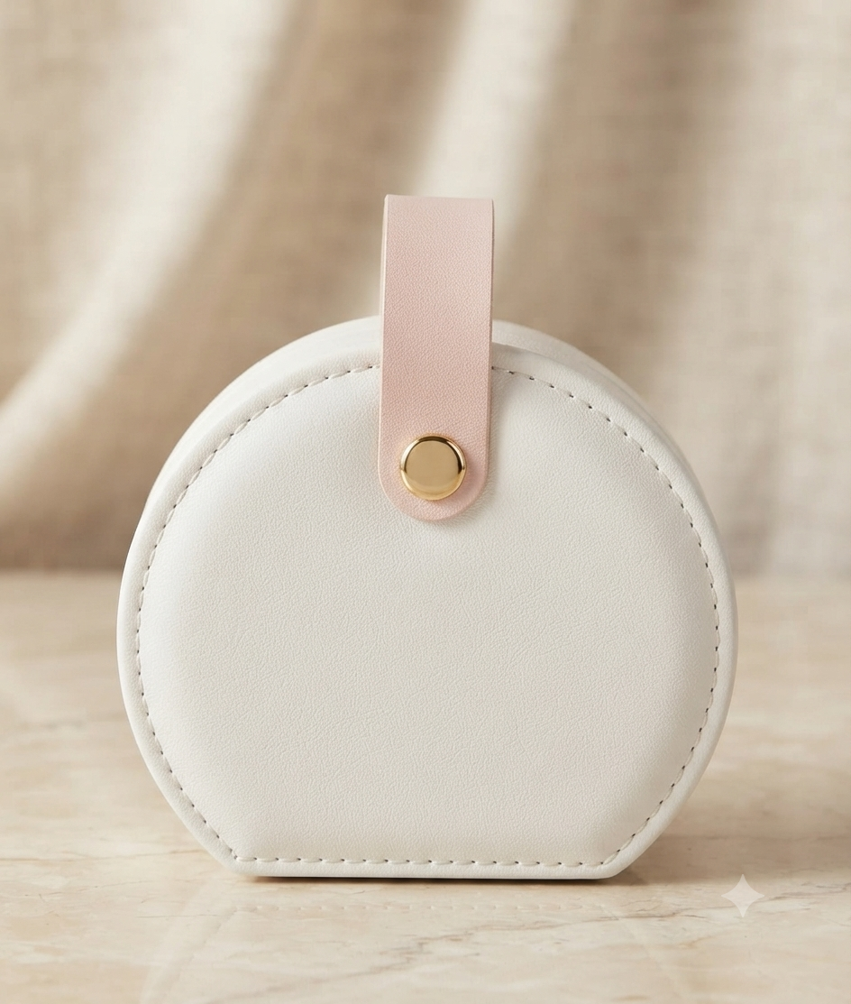 Estuche Joyero Circular de Viaje