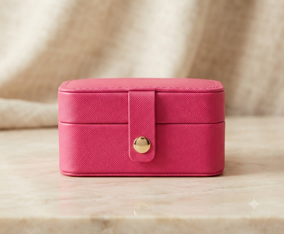 Estuche Joyero de Viaje Premium – Edición Exclusiva Fucsia