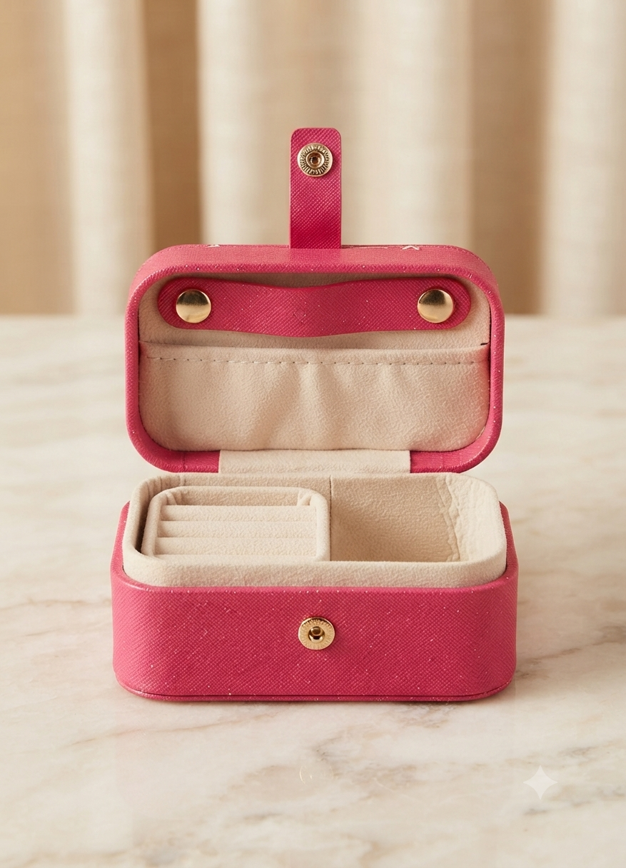Estuche Joyero de Viaje Premium – Edición Exclusiva Fucsia