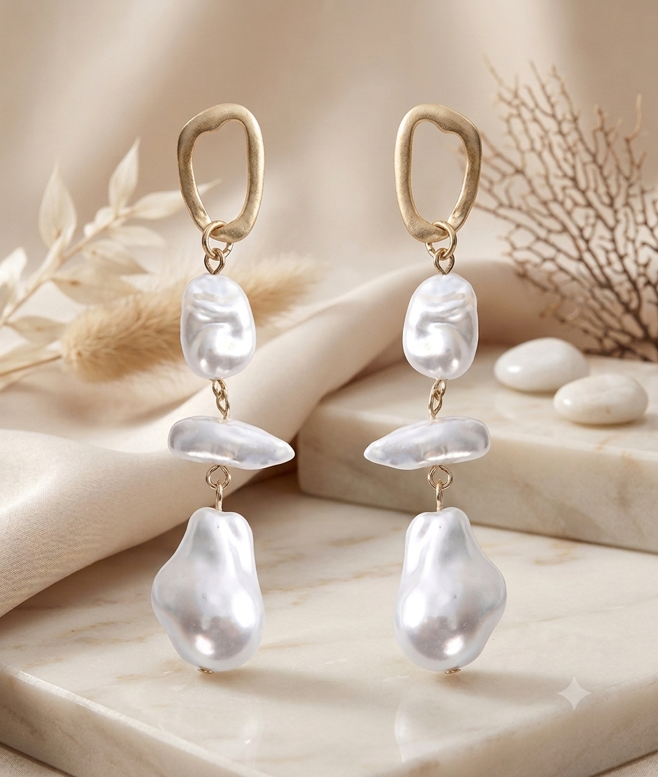 Aretes Estilo Barroco Minimalista