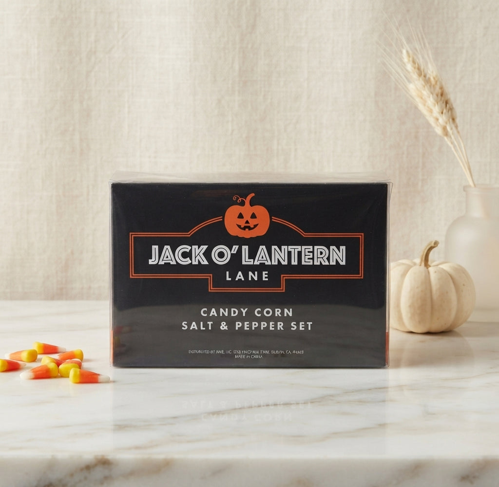 Set de Saleros de Cerámica "Candy Corn" – Edición Especial de Halloween