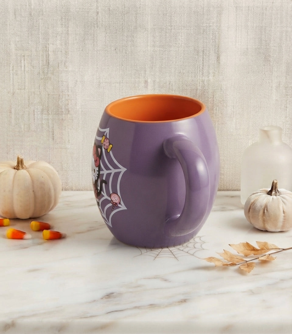Taza de Cerámica "Hello Kitty Halloween" – Edición Especial Morada