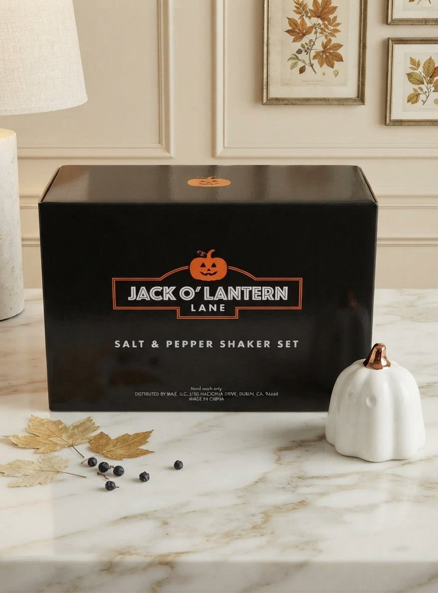 Set de Saleros de Cerámica "Fantasmitas Brujos" – Edición Halloween