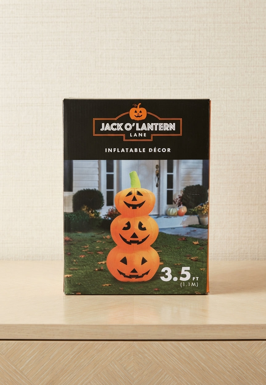 Decoración Inflable de Halloween Jack O' Lantern Lane - Torre de Calabazas