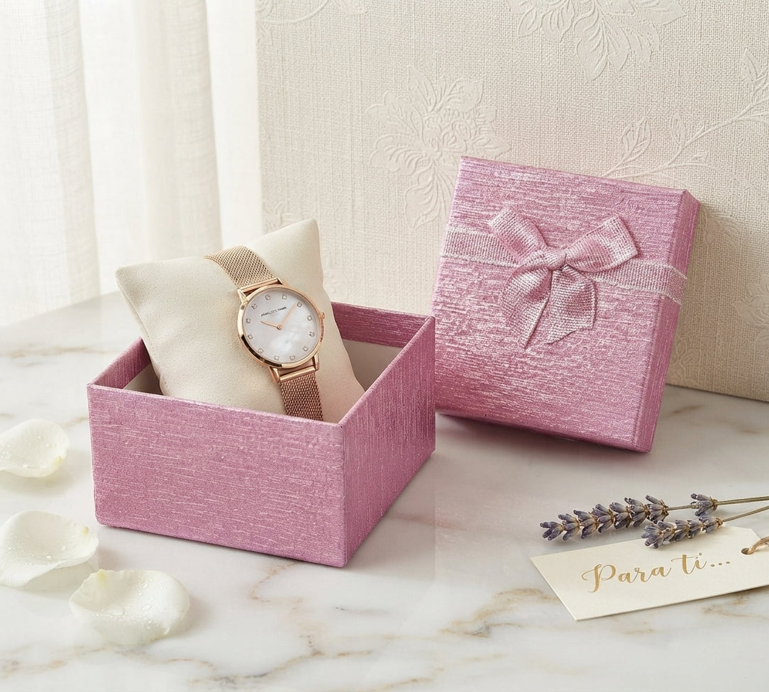 Caja de Regalo Premium con Cojín para Relojes y Pulseras – Colección Elegante