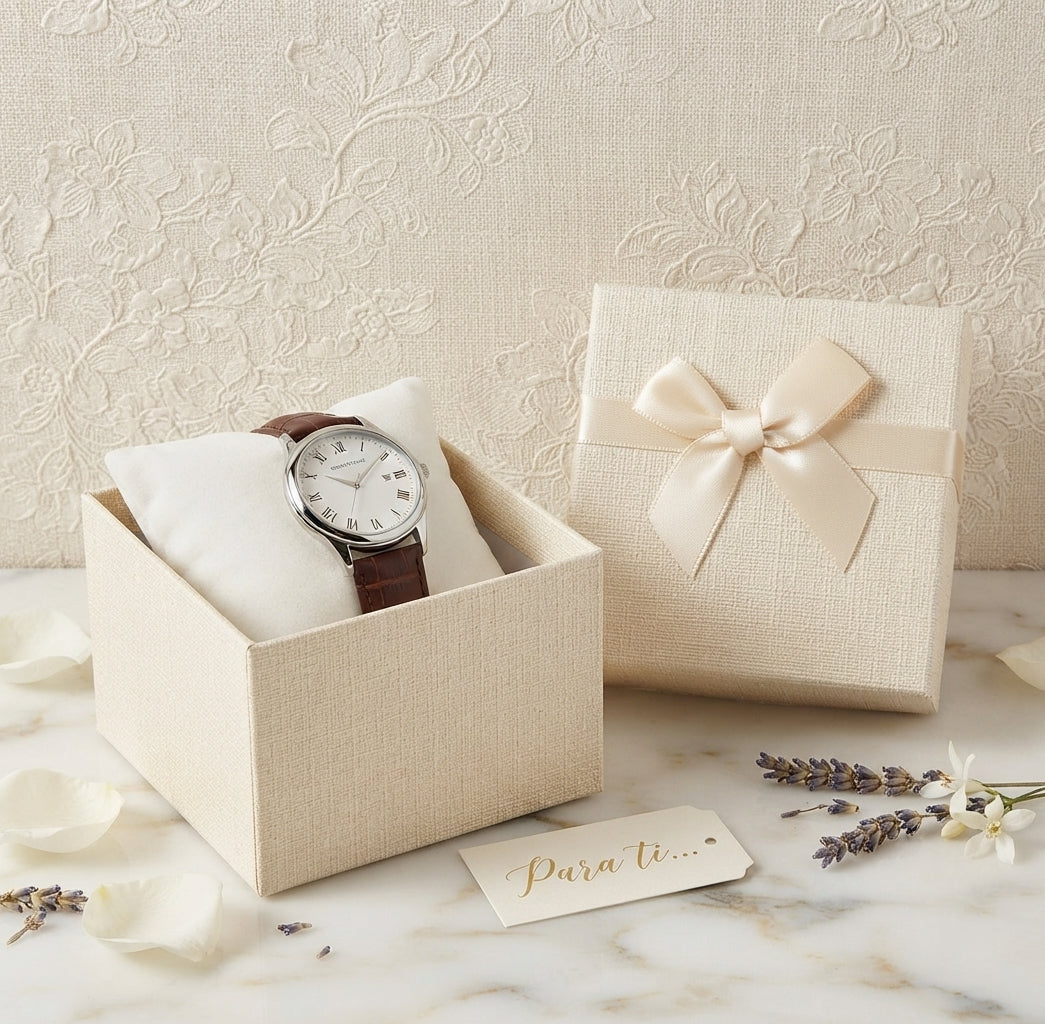 Caja de Regalo Premium con Cojín para Relojes y Pulseras – Colección Elegante
