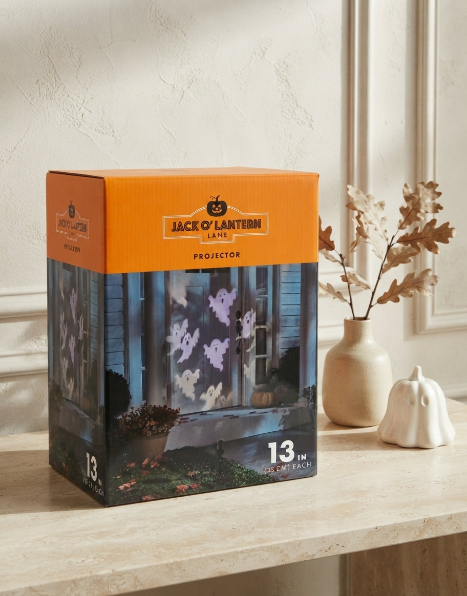 Proyector LED de Halloween Jack O' Lantern Lane™ - Escena Animada de Fantasmas