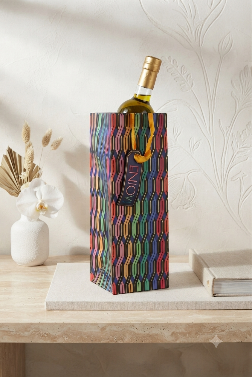 Bolsa de Regalo para Botella – Diseños Surtidos