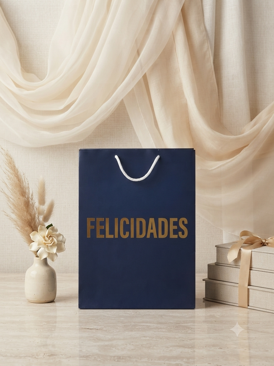 Bolsa de Regalo Dipak con Mensaje de Felicidades y Diseño Elegante